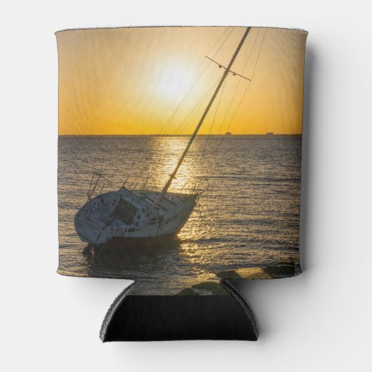 サンセットセーリングボートシクラックガルフブリーズクーラーボックス 缶クーラー (正面)