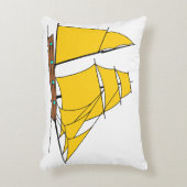 サンセットセーリングボート枕 アクセントクッション (正面(垂直))