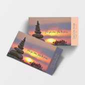 サンセットゼンストーンヨガインストラクターダークブルー 名刺