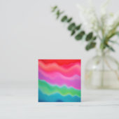 「サンセットソルベカラフルット」抽象芸術アート スクエア名刺 (スタンド正面)