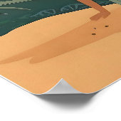 サンセットソロティドミニマリストコースタルビュープリント ポスター (角)