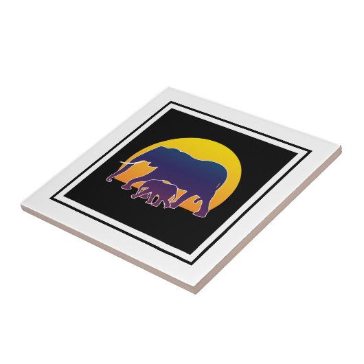 サンセットゾウ タイル (側面)