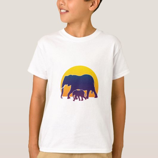 サンセットゾウ Tシャツ (正面)