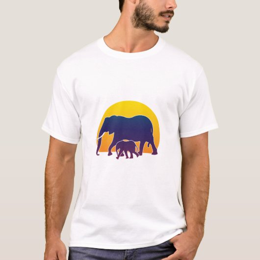 サンセットゾウ Tシャツ (正面)