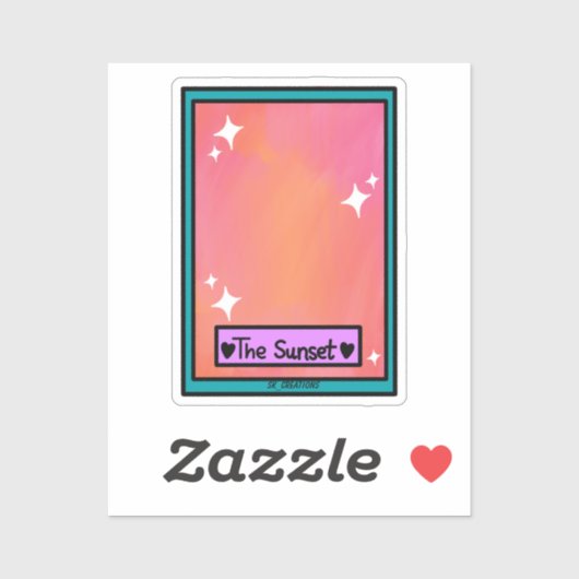 サンセットタロットカード シール (シート)