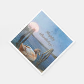 サンセットダックハッピーバースデー スタンダードランチョンナプキン (角)