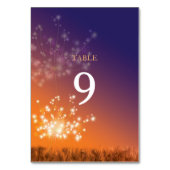 サンセットダンデリアグラデーション結婚ズ テーブルナンバー (裏面)