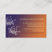 サンセットダンデリオユニークプロフェッショナル名刺 名刺 (裏面)