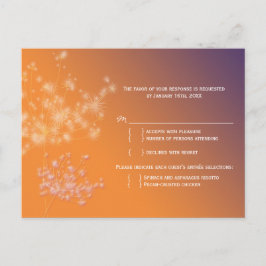サンセットダンデ結婚リオンズメニュー選択RSVP インビテーションポストカード
