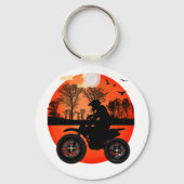 サンセットダートバイクライダーアドベンチャーシルエット キーホルダー (裏面)