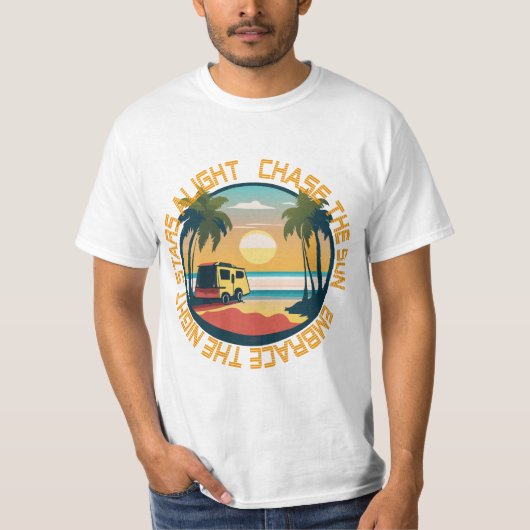 サンセットチェイスカンパーバンビーチ Tシャツ (正面)
