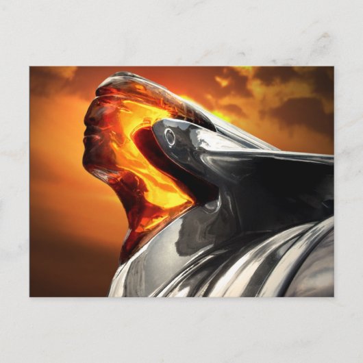 サンセットチーフポンティアックチーフテンクラシックカー ポストカード (正面)