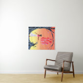 サンセットツリーでかわいいバレリーナと猫 タペストリー (インサイチュ(横))