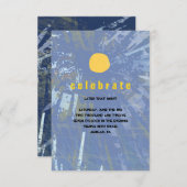 サンセットツリーオブライフバーバルミツワーパーティーカード 招待状 (正面/裏面)