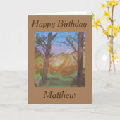 サンセットツリーズ誕生日 カード (黄色い花)