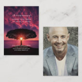 サンセットツリーテーマ写真記念カード 名刺 (正面/裏面)