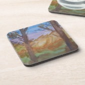 サンセットツリープラスティックコースター コースター (左側)