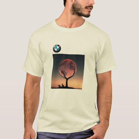 サンセットツリーミニマリストTシャツ Tシャツ (正面)