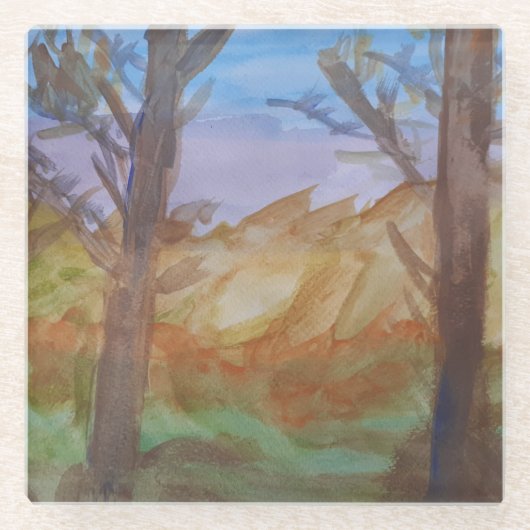 サンセットツリー ガラスコースター (正面)