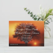 サンセットツリー シルエット 秋の結婚式招待状 招待状 (スタンド正面)