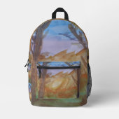 サンセットツリー プリントバックパック (正面)