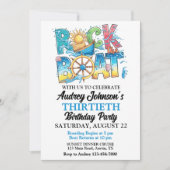 サンセットディナークルーズロックザボート誕生日 招待状 (正面)