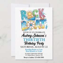 サンセットディナークルーズロックザボート誕生日 招待状