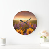 サンセットデイジー ラージ壁時計 (ホーム)