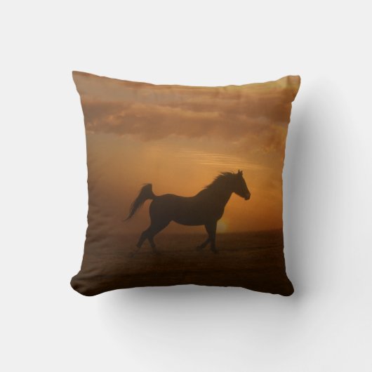 サンセットデコール枕の南西の馬 クッション (正面)