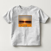 サンセットデザインとオレンジ トドラーTシャツ (正面)