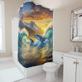 サンセットデザインバイリッチアムンギル シャワーカーテン (インサイチュ)