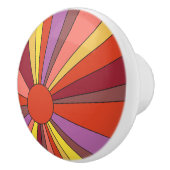 サンセットデザイン – オレンジ色のシェード – ドローノブ セラミックノブ (右)