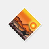 サンセットデザートカメルナプキンス スタンダードカクテルナプキン (角)