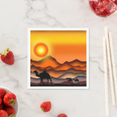 サンセットデザートナプキンズのラクダ スタンダードカクテルナプキン (インサイチュ)