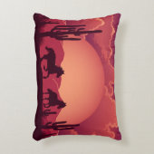 サンセットデザートワイルド走ウズホース アクセントクッション (正面(垂直))