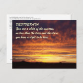 サンセットデシデラタ ポストカード (正面/裏面)