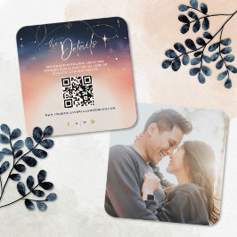 サンセットトゥムーンライズ詳細結婚ズカード エンクロージャーカード