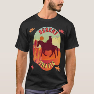 サンセットトレイル、カウボーイ&サボテン砂漠の旅。 Tシャツ