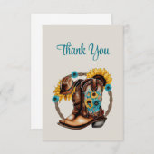 サンセットトレイル：心のこもった西洋サンキューカード サンキューカード (正面/裏面)