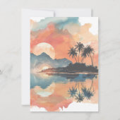 サンセットトロピカルロックヨットボートパーティー 招待状 (裏面)