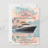 サンセットトロピカルロックヨットボートパーティー 招待状 (正面)