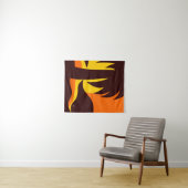 サンセットトールパームツリーオンサンショアビーチ タペストリー (インサイチュ(横))