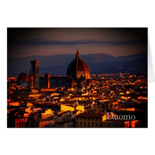 サンセットドゥオモピアッザレミケランジェロフィレンツイタリア (正面横)