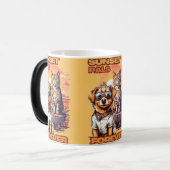 サンセットドッグ&キャットスタイル化スケッチ モーフィングマグカップ (正面左)