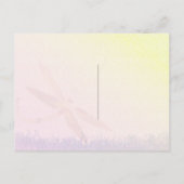 サンセットドラゴンフライ夫婦の結婚式の日付を保存 案内ポストカード (裏面)