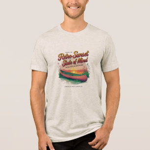 サンセットドリフト – レトロ州の心、キャッチ光線 トライブレンドTシャツ