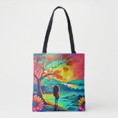 サンセットドリーマーバイザリバー トートバッグ (正面)