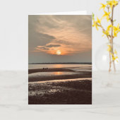 サンセットドリームグリーティ空白のング カード (黄色い花)