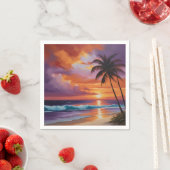 サンセットドリームズトロピカルビーチ スタンダードカクテルナプキン (インサイチュ)