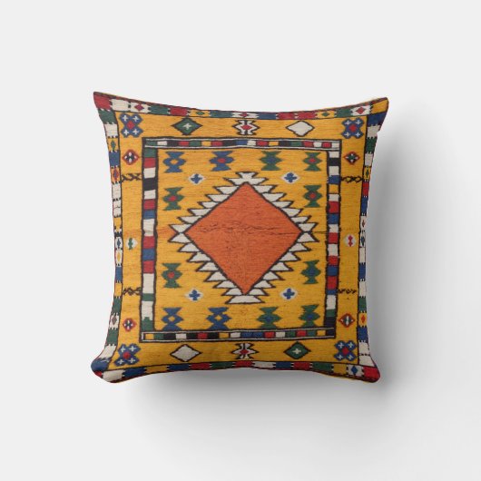 サンセットドリーム» Turkish Yellow Kilim Pillows: クッション (正面)